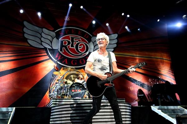 Kevin Cro<em></em>nin performs in co<em></em>ncert with REO Speedwagon at the Cedar Park Center on August 27, 2014 in Cedar Park, Texas. 