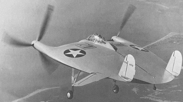 Vought V-173 Flying Pancake flying