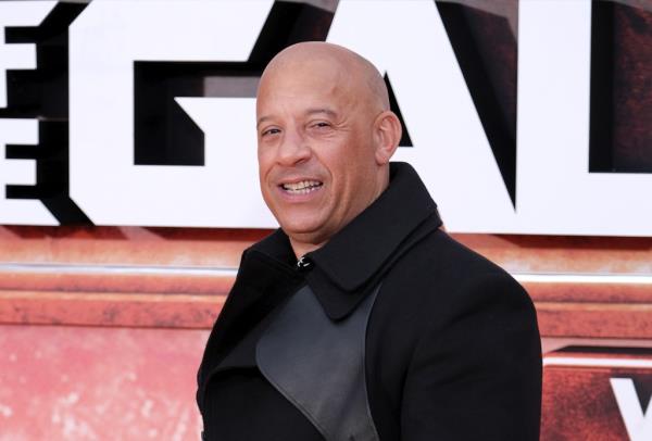 Vin Diesel attends the "Guardians Of The Galaxy Vol. 3" European Gala Event at the Avengers Campus at Disneyland Paris on April 22, 2023 in Paris, France.