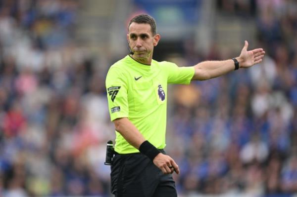 David Coote pictured refereeing during a Premier League game