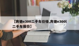 【奔驰e300二手车价格,奔驰e300l二手车报价】