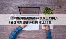 【31省区市新增确诊42例本土33例,31省区市新增确诊42例 本土33例】