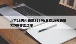 北京18天内新增318例/北京19天新增325例都去过哪