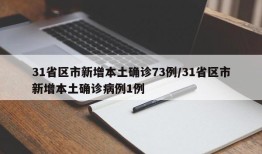 31省区市新增本土确诊73例/31省区市新增本土确诊病例1例