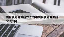美国新冠肺炎超765万例/美国新冠肺炎超308万例