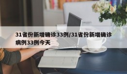 31省份新增确诊33例/31省份新增确诊病例33例今天