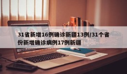 31省新增16例确诊新疆13例/31个省份新增确诊病例17例新疆