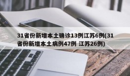 31省份新增本土确诊13例江苏6例(31省份新增本土病例47例 江苏26例)