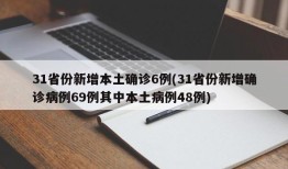 31省份新增本土确诊6例(31省份新增确诊病例69例其中本土病例48例)