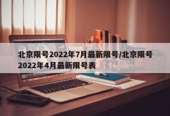 北京限号2022年7月最新限号/北京限号2022年4月最新限号表