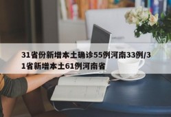 31省份新增本土确诊55例河南33例/31省新增本土61例河南省