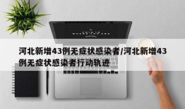 河北新增43例无症状感染者/河北新增43例无症状感染者行动轨迹